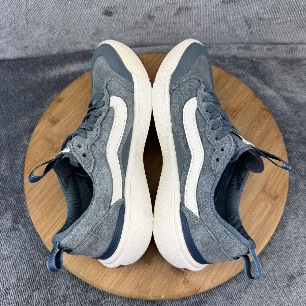 Vans UltraRange Shoes Womens Size 7 Gray Blue White Suede Mesh UltraCush Low Top - Picture 6 of 9